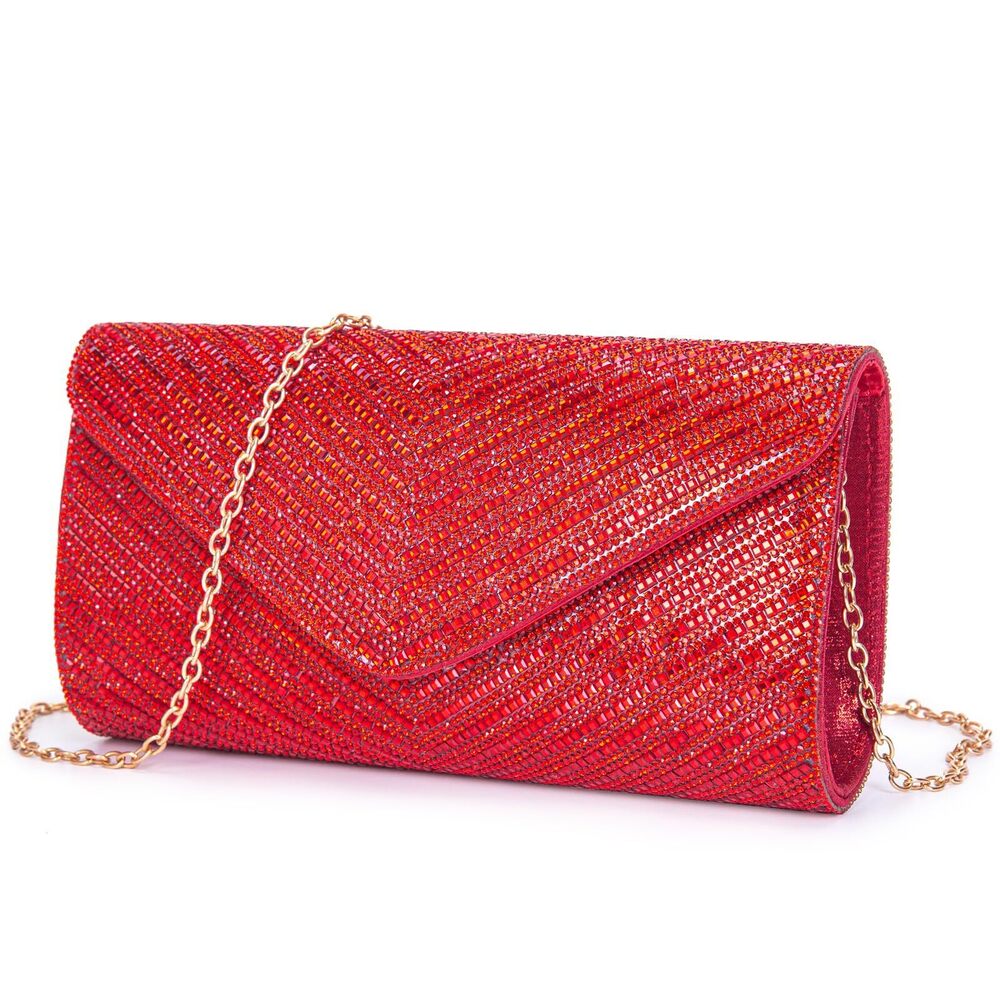 2210 Evening Handbags Envelope Clutch Purses Crossbody Bags Rhinestone